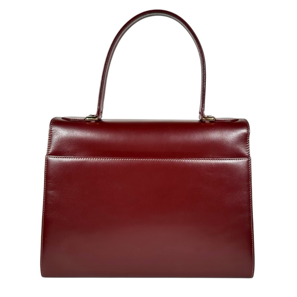 CARTIER Must Line Leather Top Handle Bag in Bordeaux - Picture 5 of 16